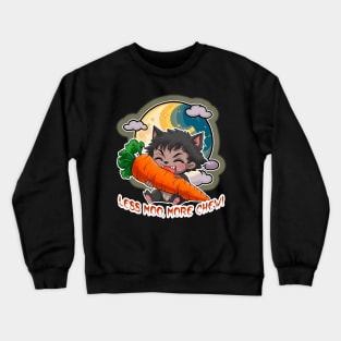 Werewolf Vegan - Less moo, more chew Crewneck Sweatshirt